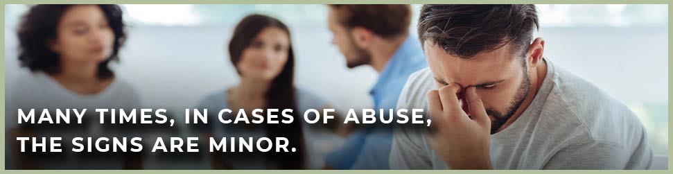 minor signs of abuse