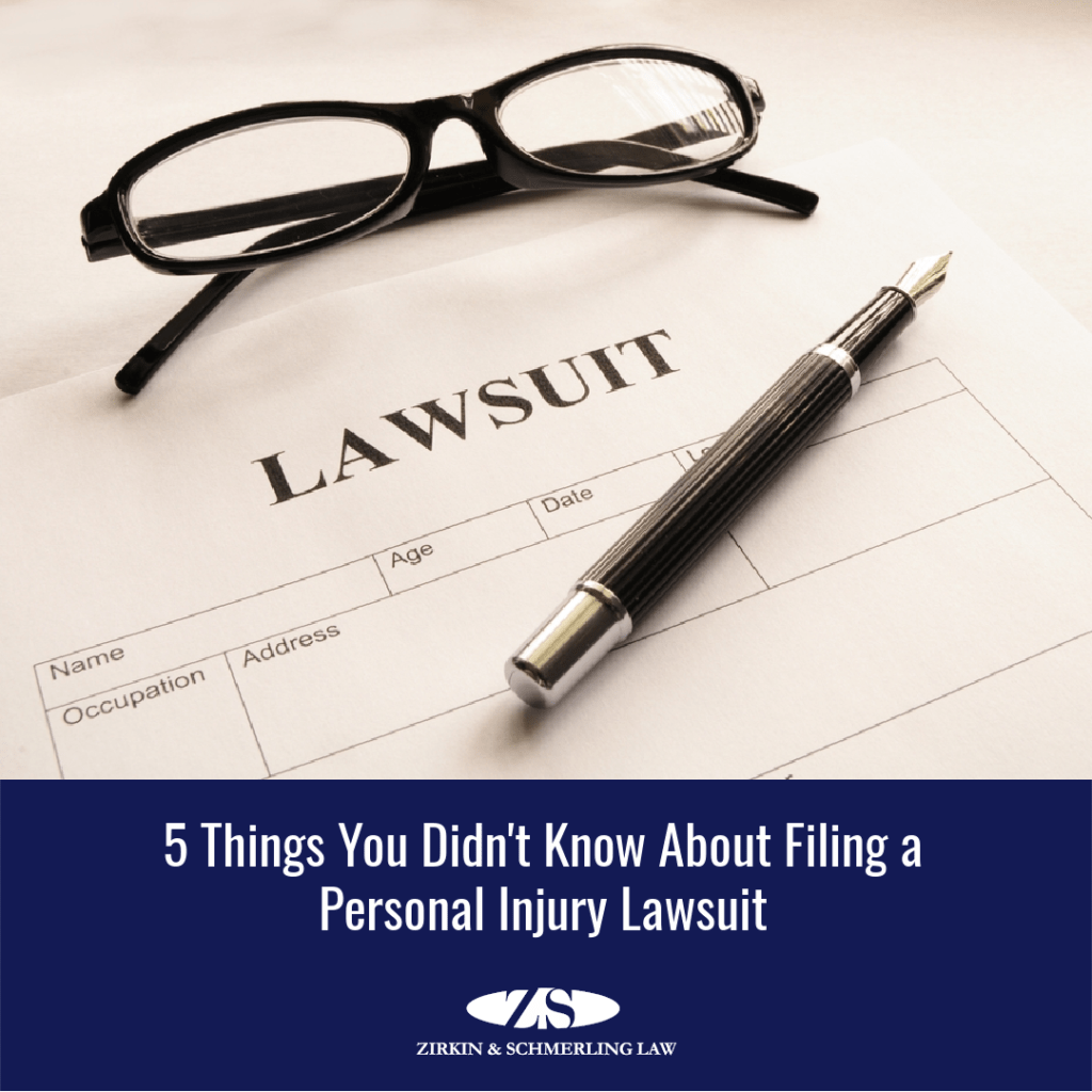 5 Things About Filing A Personal Injury Lawsuit Zirkin And Schmerling Law