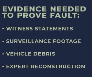 evidence needed to prove fault